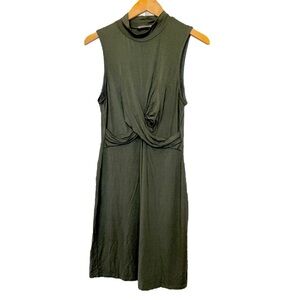 Everly Women's Olive Green Sleeveless Midi Dress Size M Casual Stretch Summer